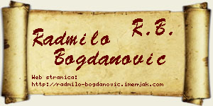 Radmilo Bogdanović vizit kartica